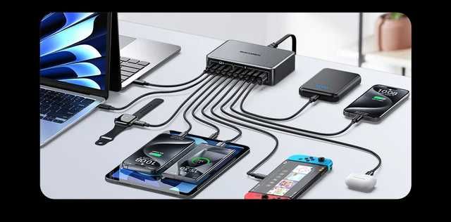 Rocoren 400w GaN3 зарядний пристрій Зарядка для ноутбука Блок живлення