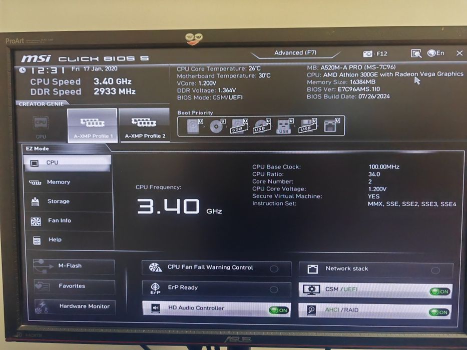 Komputer sff athlon 300ge 16gb ram