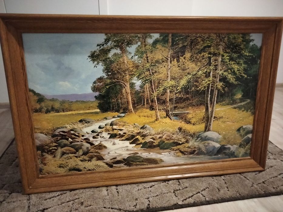 Piękny duży obraz na desce