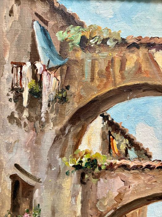 Obraz olejny na płótnie, J. Moriani, poł. XX wieku