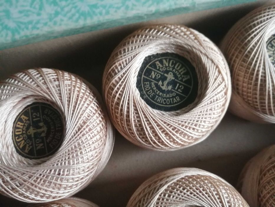 conj 9 rolos antigos , tricotar , Ancora nr 12