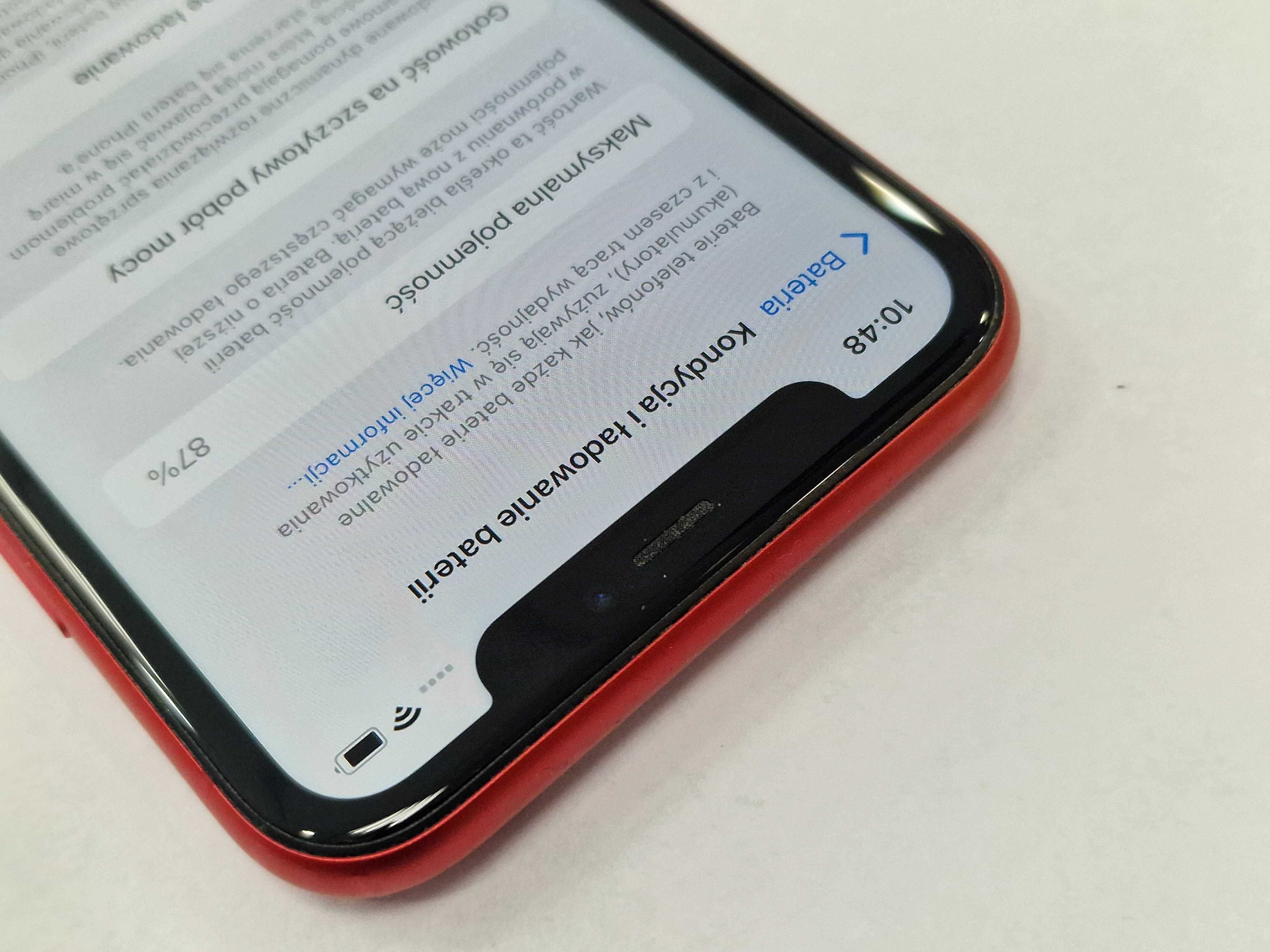 Iphone 11 128GB/ Red/ Czerwony/ BAT 87%/ Grade A/ Gwarancja