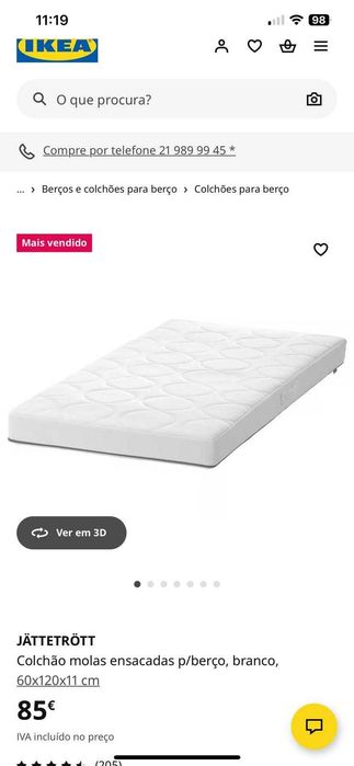 Berço e Colchão Ikea