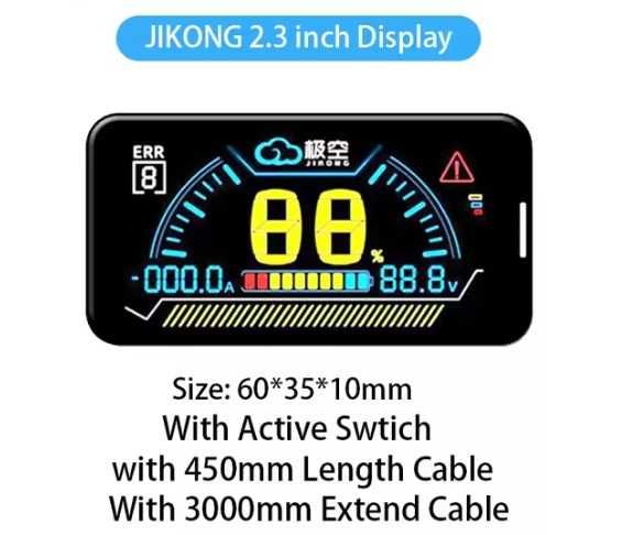 Дисплей LCD 2.3" JIKONG BMS для літієвих батарей
