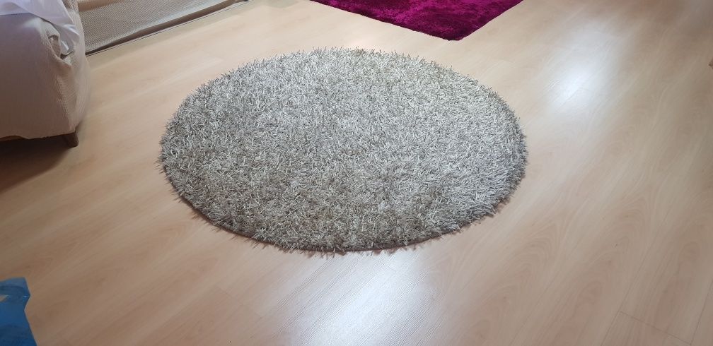 Carpete redonda bege 1,50 diâmetro