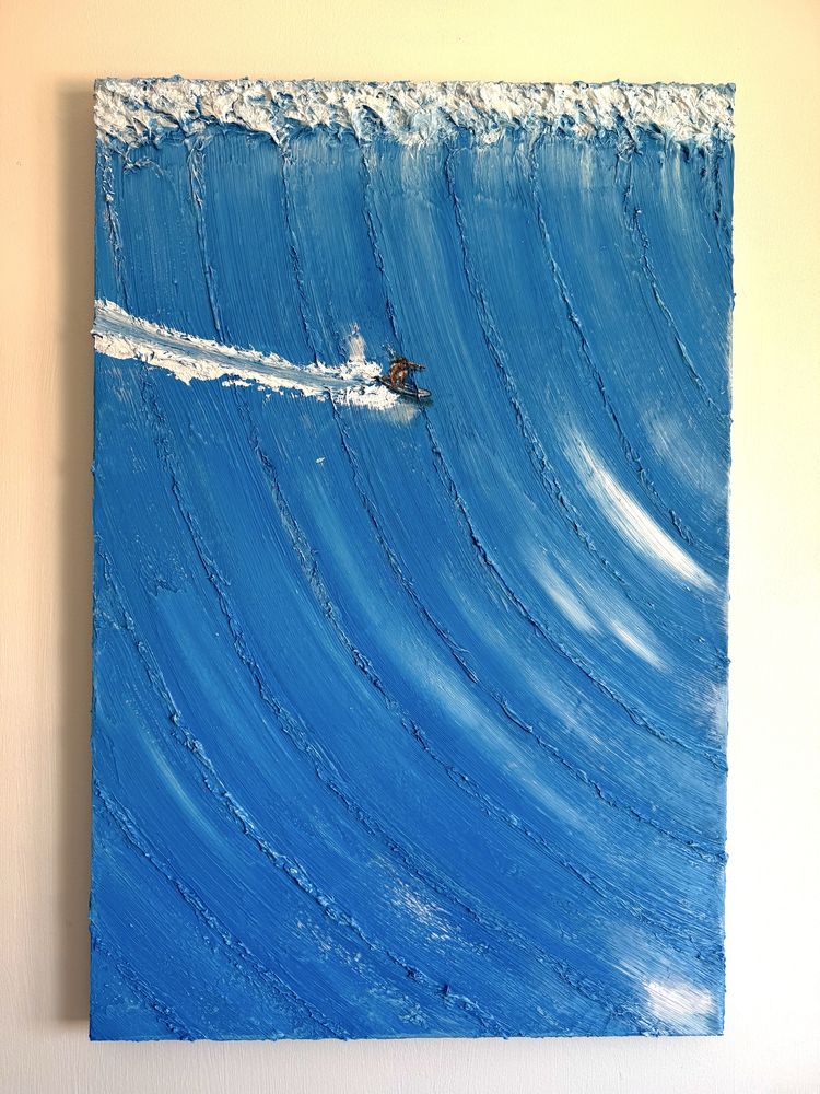 Quadro surfista com relevo