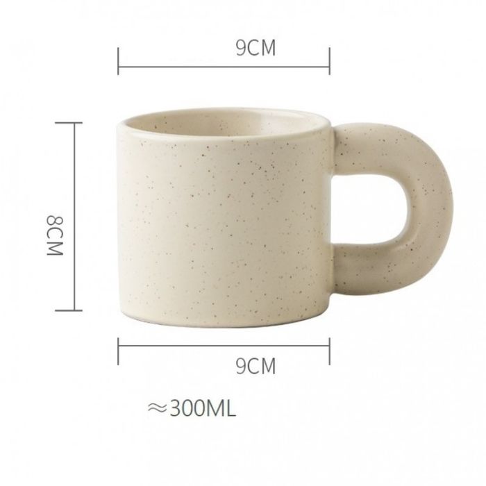 ceramiczny, nakrapiany kubek z uchem 300 ml cup21