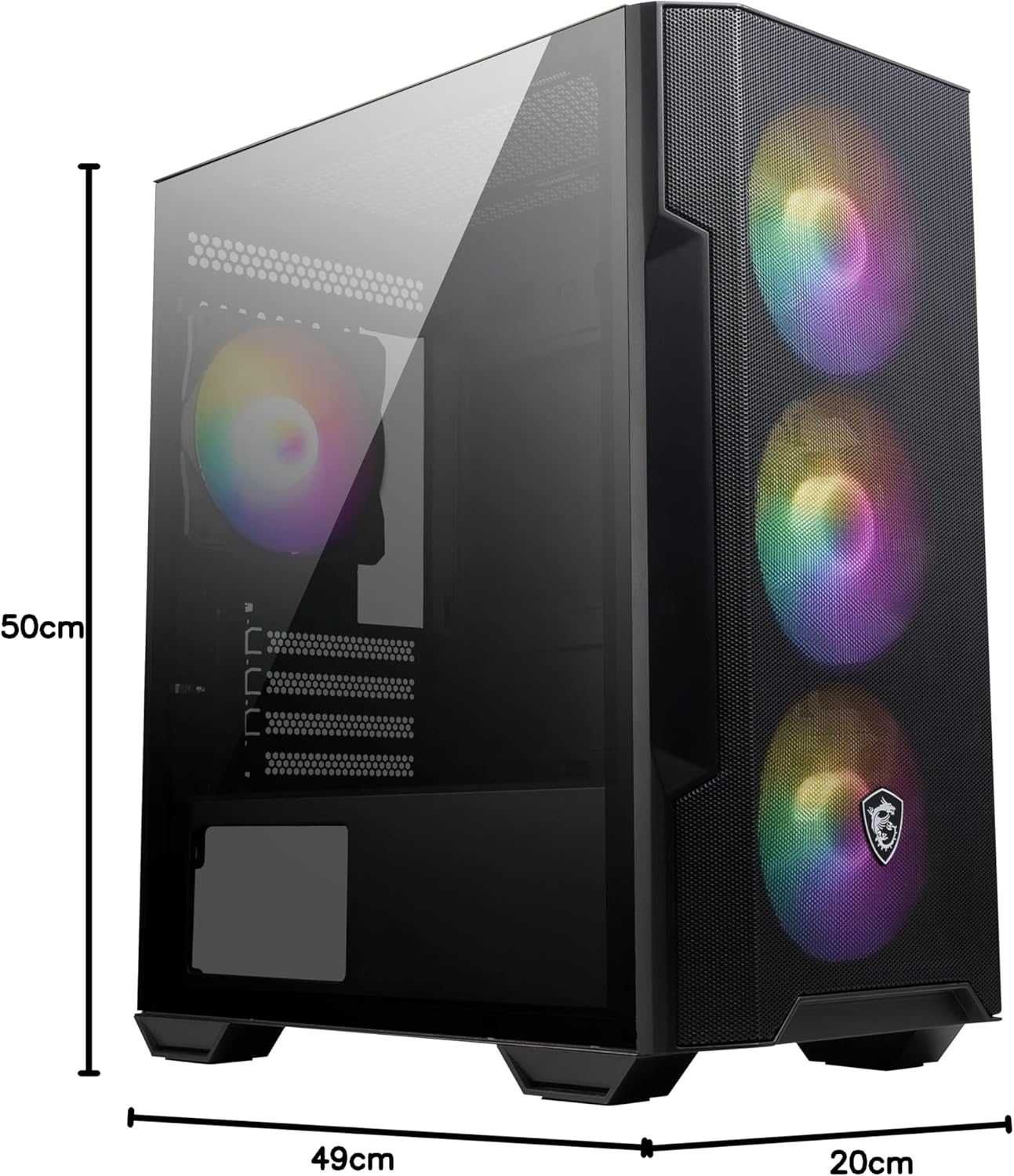 Корпус для ПК MSI MAG FORGE M100R  — загартоване скло,  ARGB новий