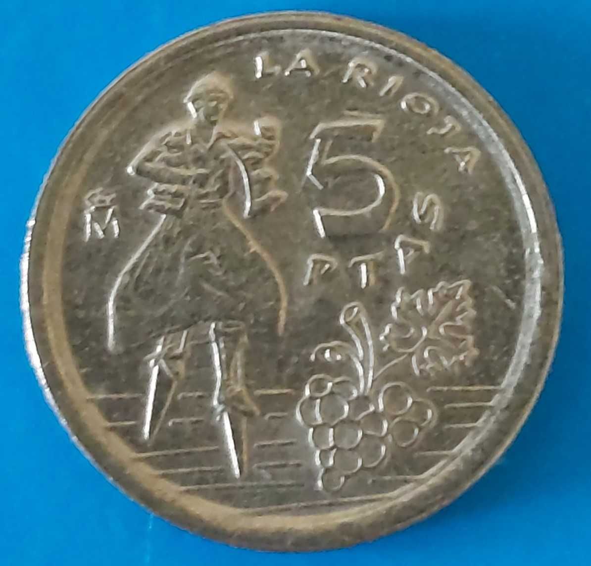 5 Pesetas de 1996, Espanha, Juan Carlos I, La Rioja