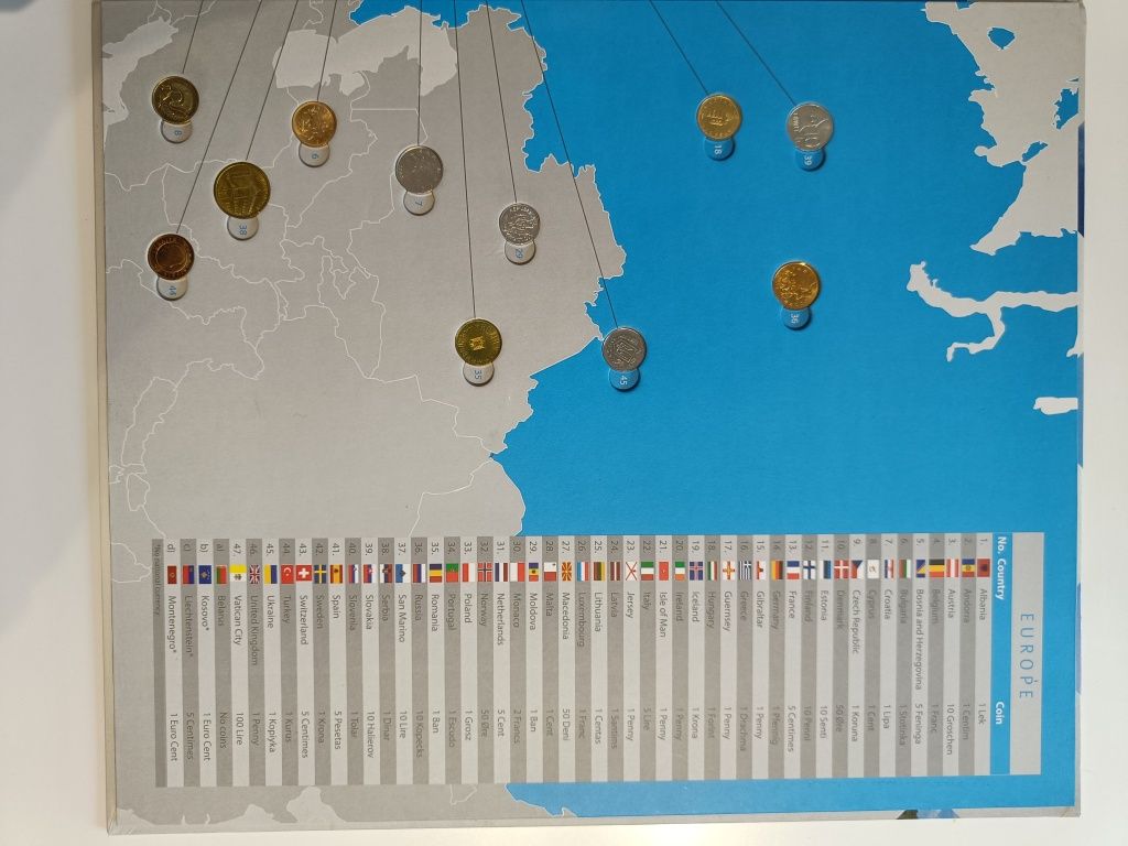 Kompletna kolekcja monet "Coins of the World - Europe"