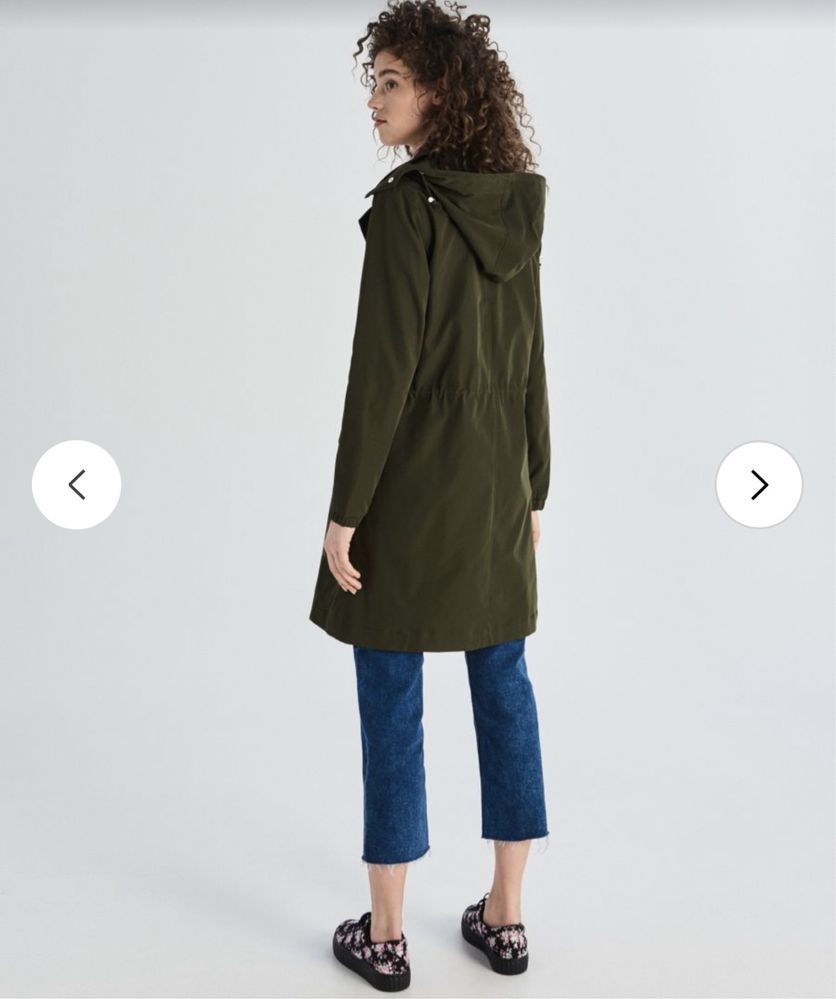Куртка - пальто жіноче, темно зелене sinsay