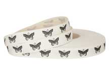 Tasiemka bawełniana ze wzorem "MOTYLKI" 1,5cm/1m NA METRY motyl motyle