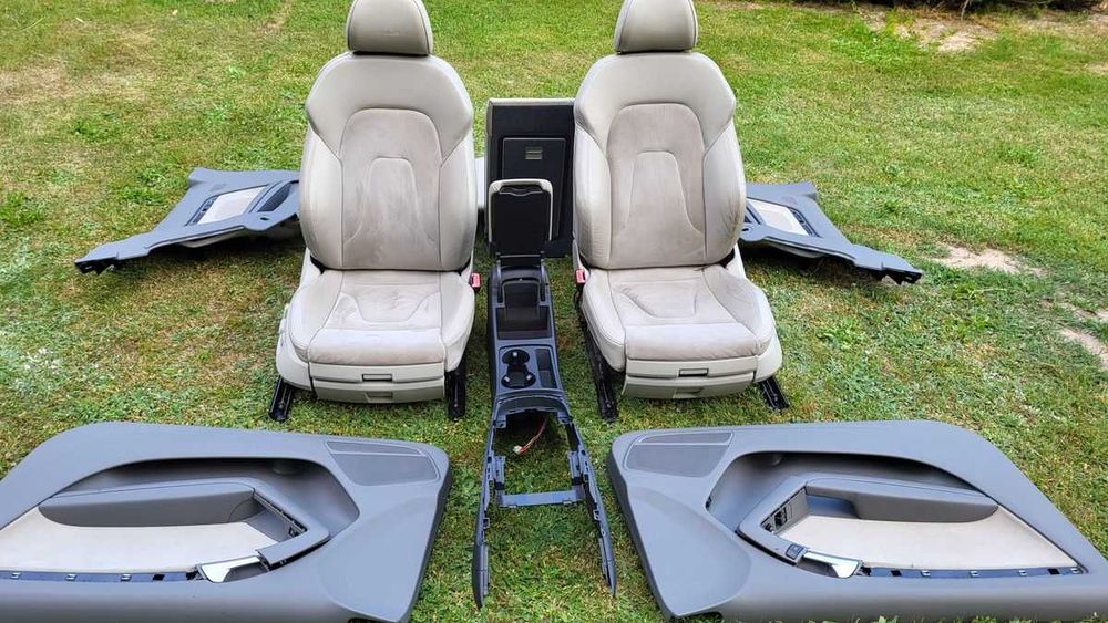 AUDI A5 8T COUPE komplet foteli , grzane , elektryka - alcantara .