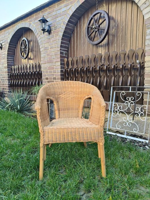 Fotel krzesło rattanowe IKEA