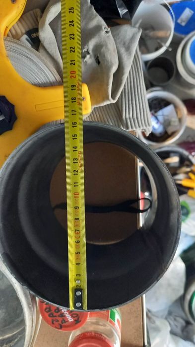 Redukcja czarna 160/150 2mm kominek komin do rur spalinowych