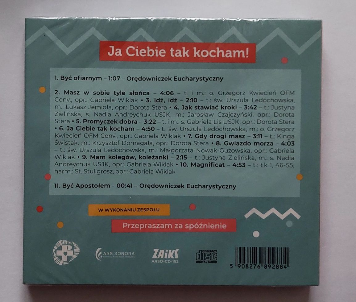 Ja Ciebie tak kocham! piosenki religijne CD