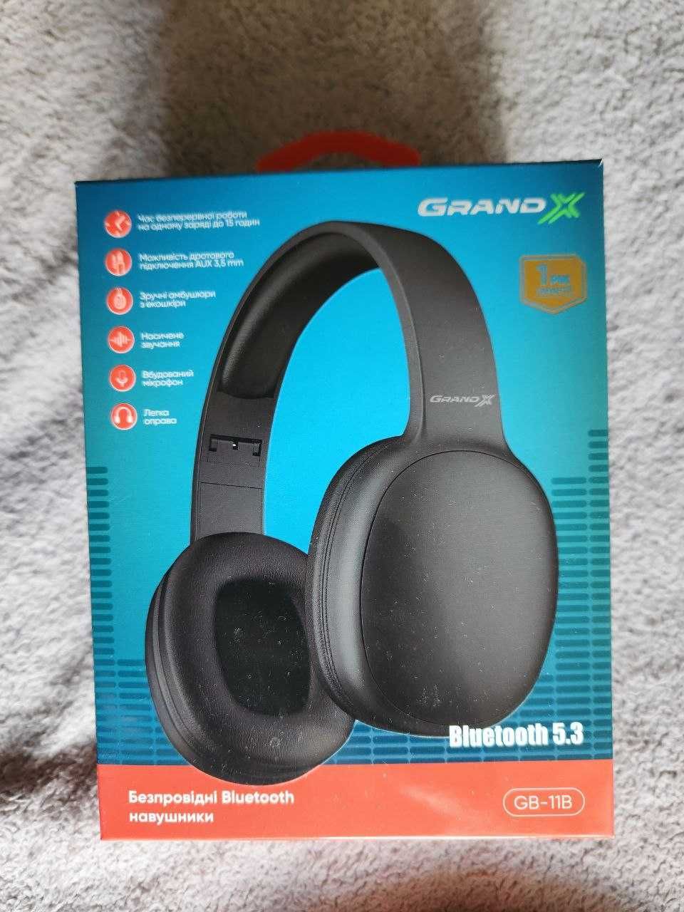 Bluetooth навушники Grand-X GB-118 – нові, складні, зручні