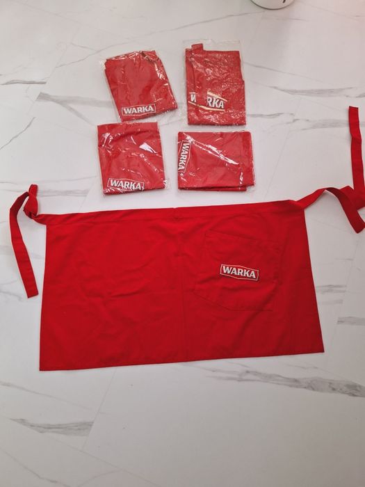 Fartuszek barmański fartuch bawełna firmowy do ogrodu gadżet imprezowy