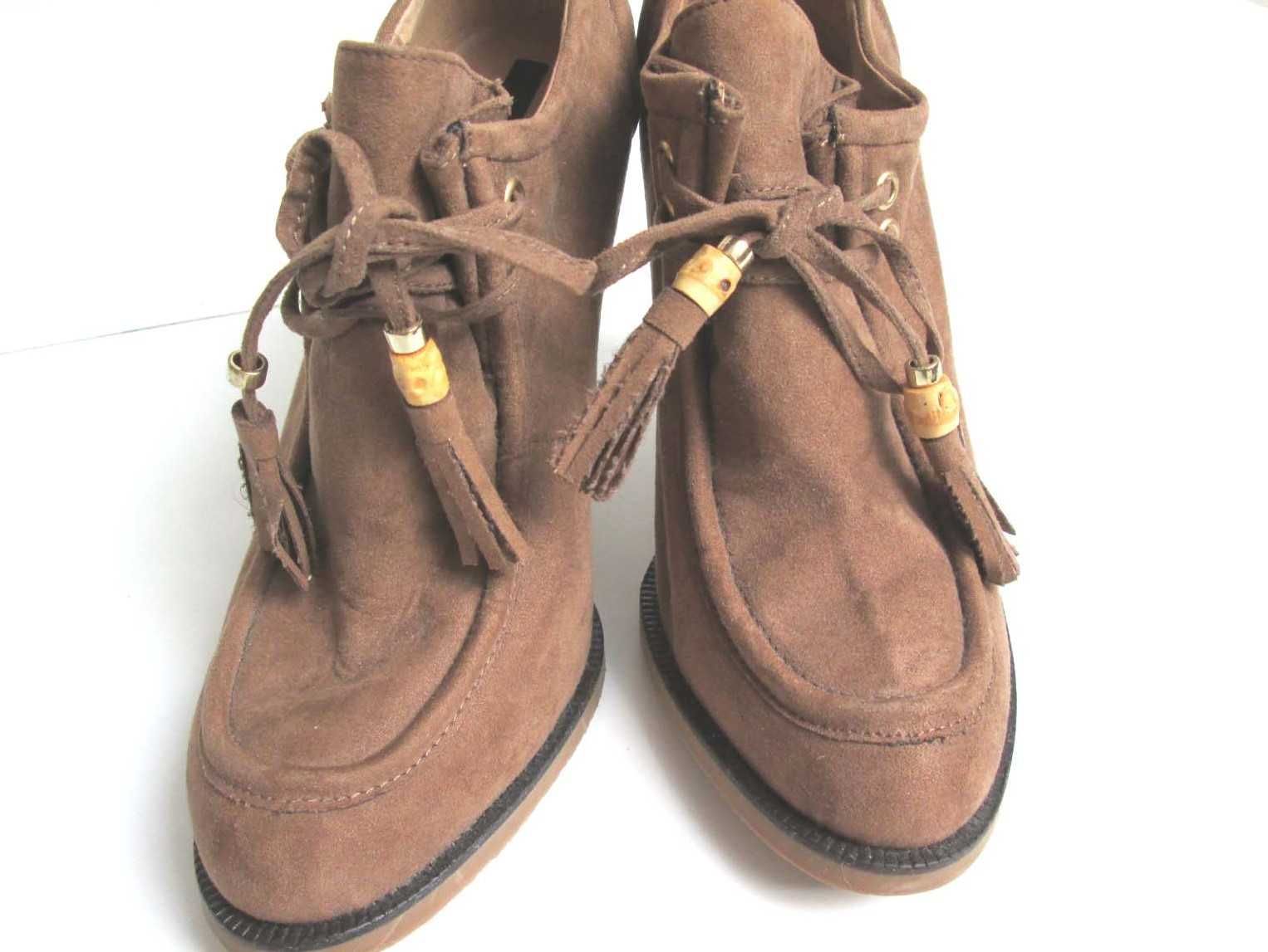 River Island botki buty na obcasie vintage 37 38
