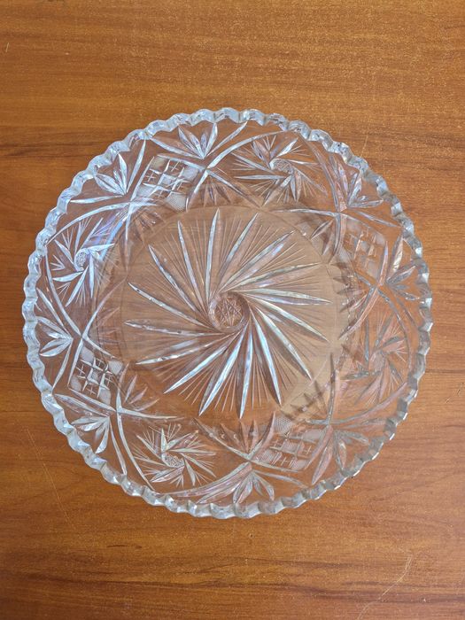 Duza stara  misa kryształowy 24 cm
