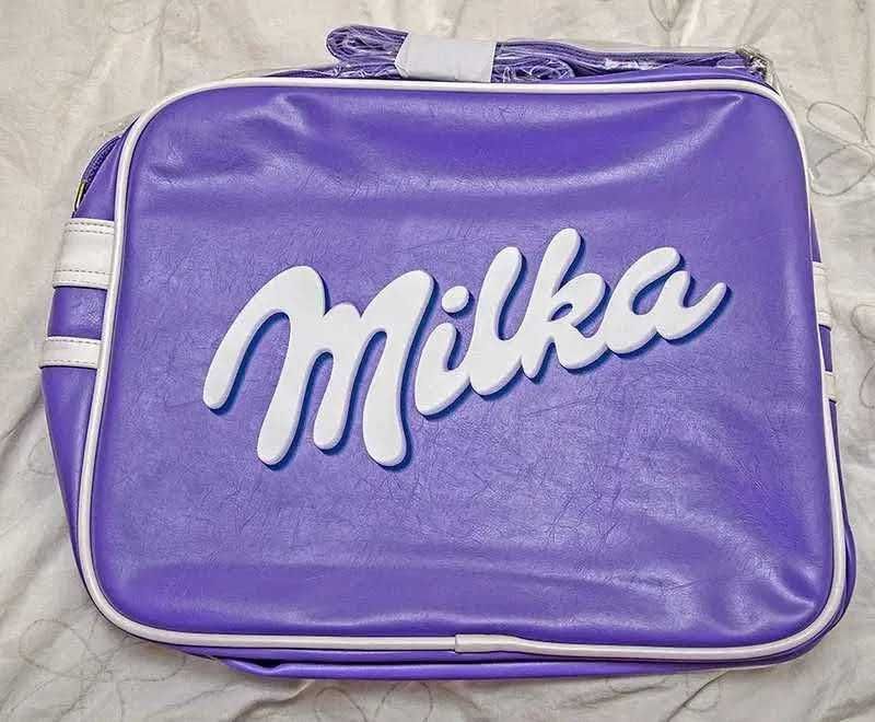 Torba fioletowa duża Milka z białym napisem Milka