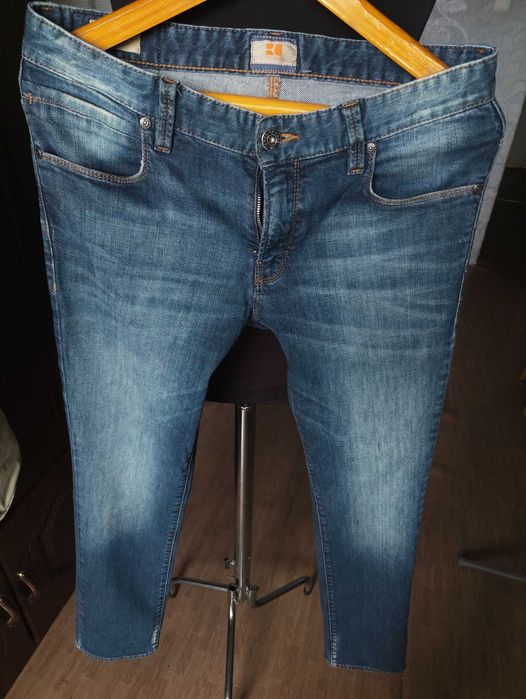 Джинсы Boss Orange jeans Germany w32 stretch bright blue.