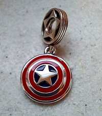 Zawieszka Charms Tarcza Kapitan Ameryka Marvel