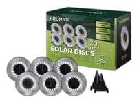 lampki solarne dyski ogrodowe gruntowe Czujnik zmierzch 6x 20 led