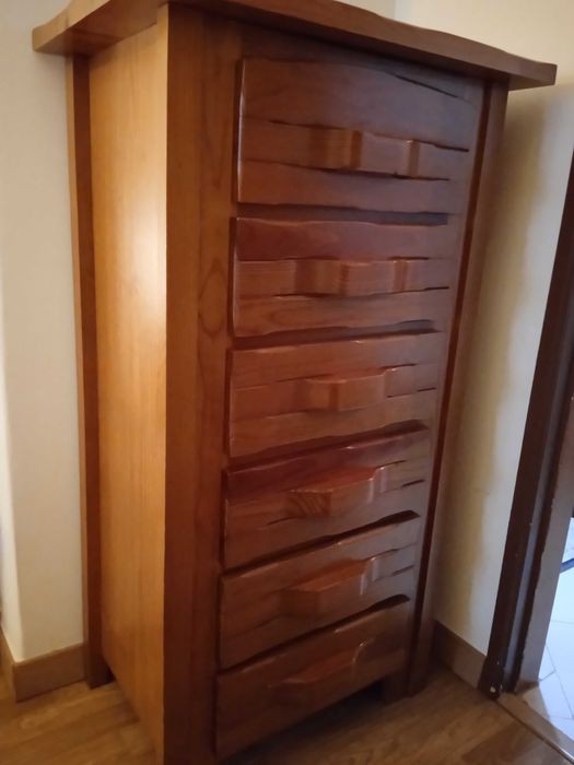 Comoda camiseiro em madeira maciça pinho mel