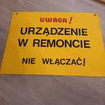 Tablica stalowa urządzenie w remoncie