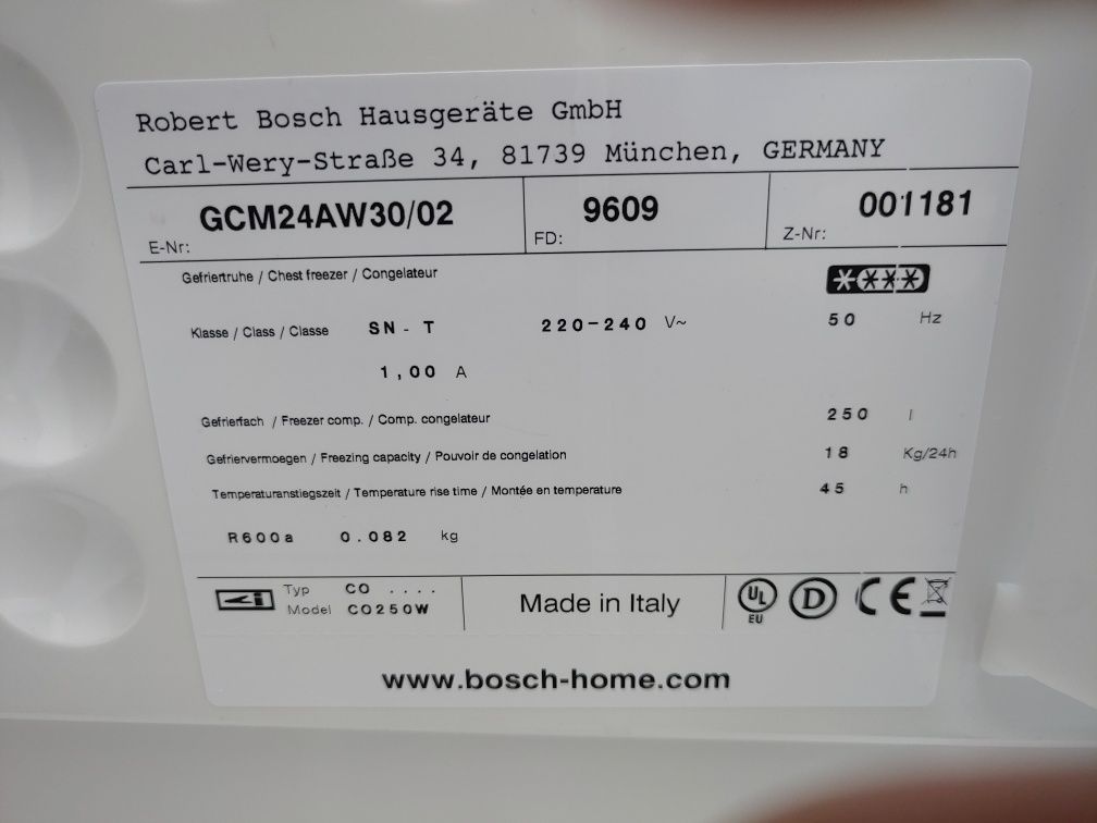 Zamrażarka skrzyniowa