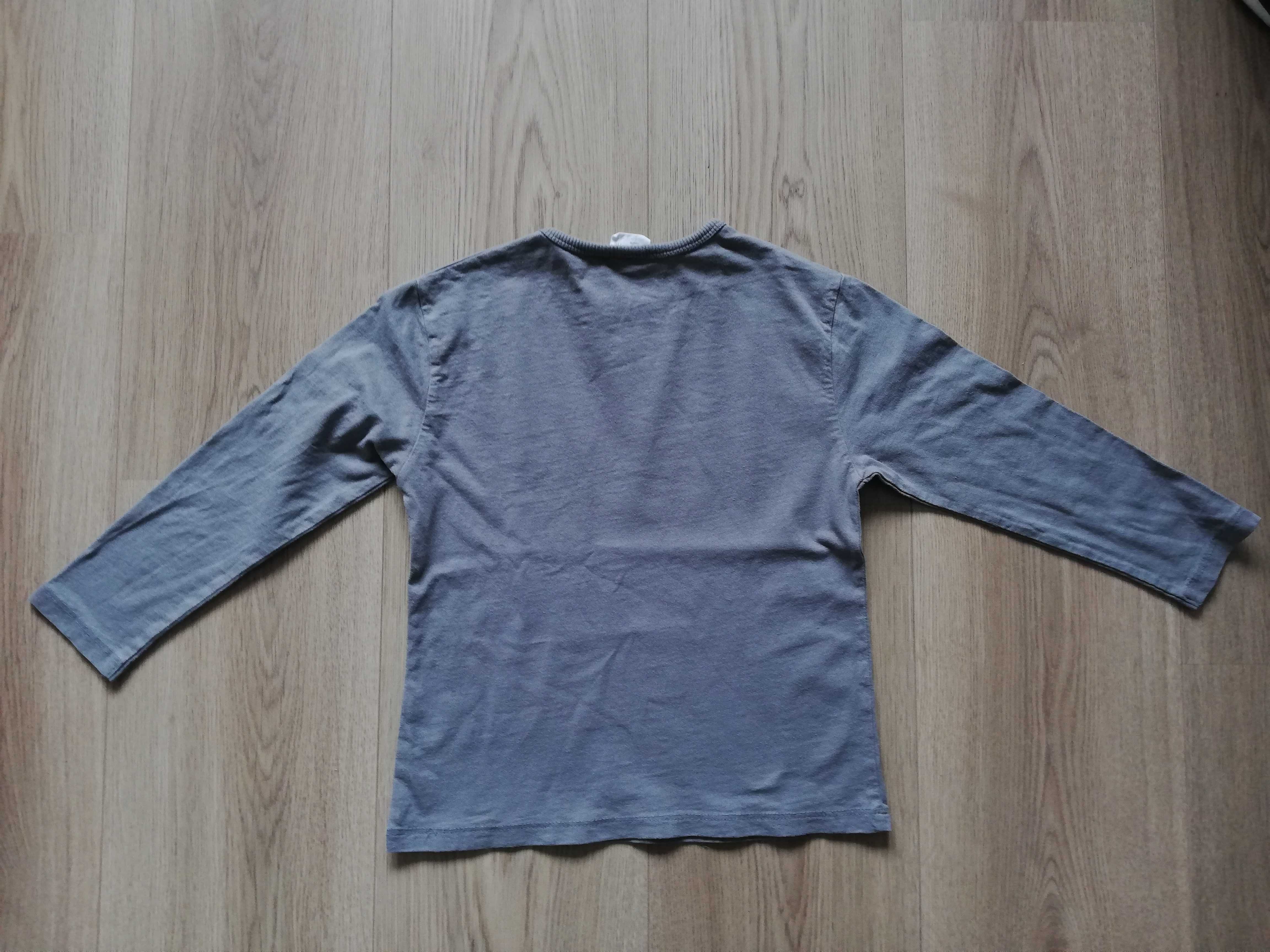 ZARA szara bluzka koszulka z długim rękawem 110