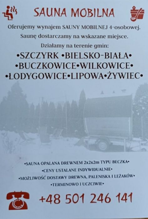 Sauna mobilna Szczyrk i okolice wynajem