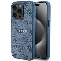 Eleganckie Etui Guess 4G Leather MagSafe dla iPhone 15 Pro Max