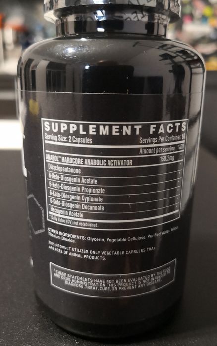 Anabol hardcore 120 kaps. Testosteron anaboliczny suplement masa siła