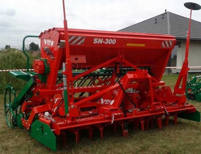 Siewnik Zbożowy Stopkowy Talerzowy AGRO-MASZ SR300 SN300 2,5m 2,7m 3m