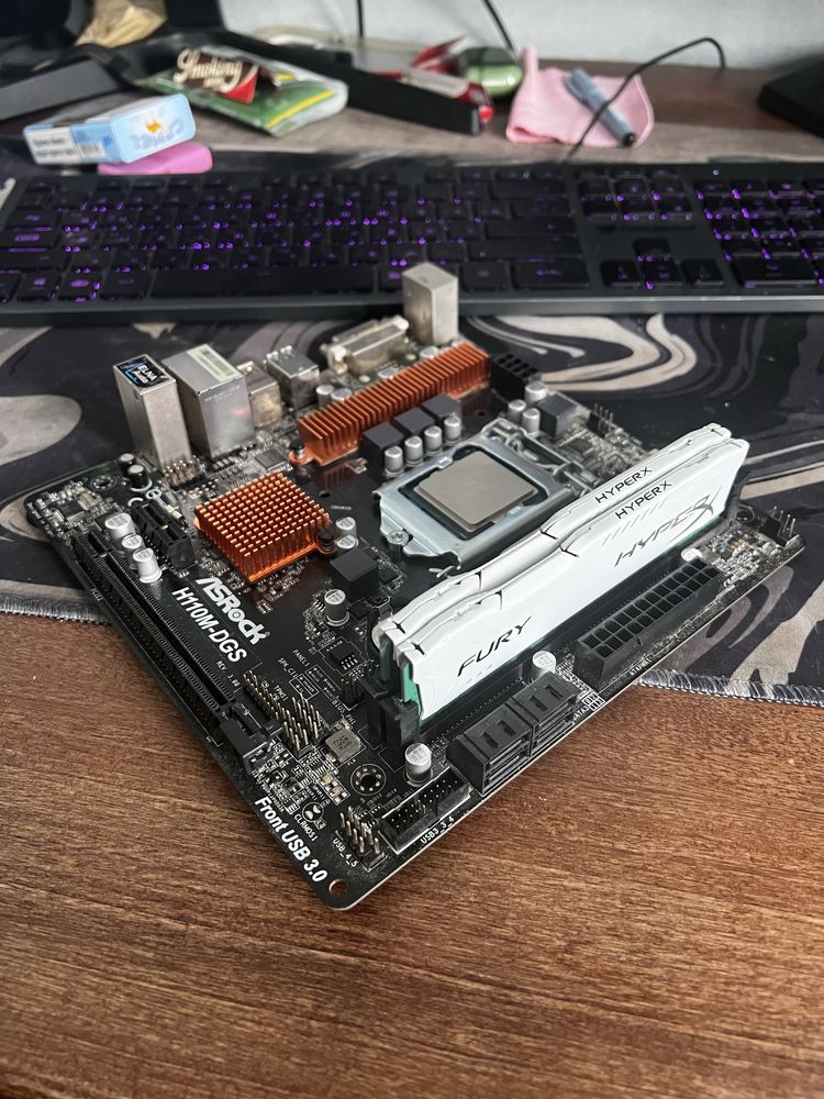 Комплект Xeon E3-1240 v5 + asrock h110m-dgs r3.0 + 16gb ddr4 2133 mhz