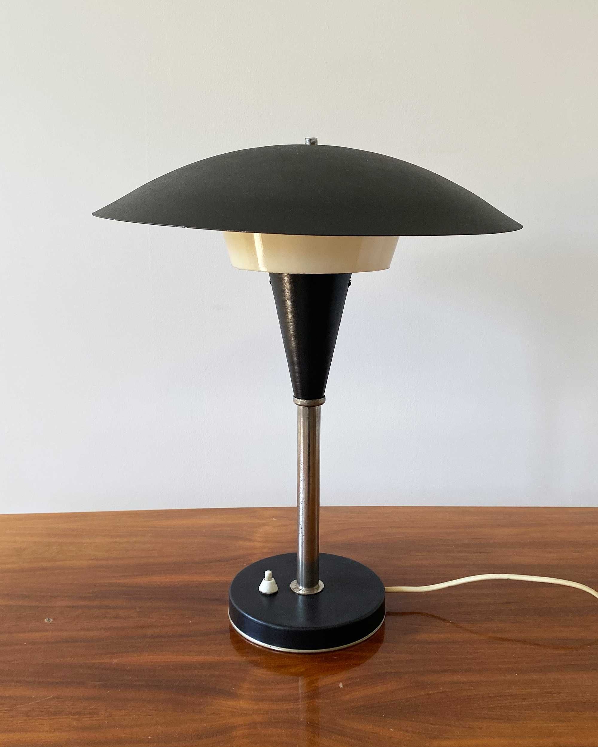 Lampa na biurko nocna czarna | Polam Meos Zaos grzybek PRL retro