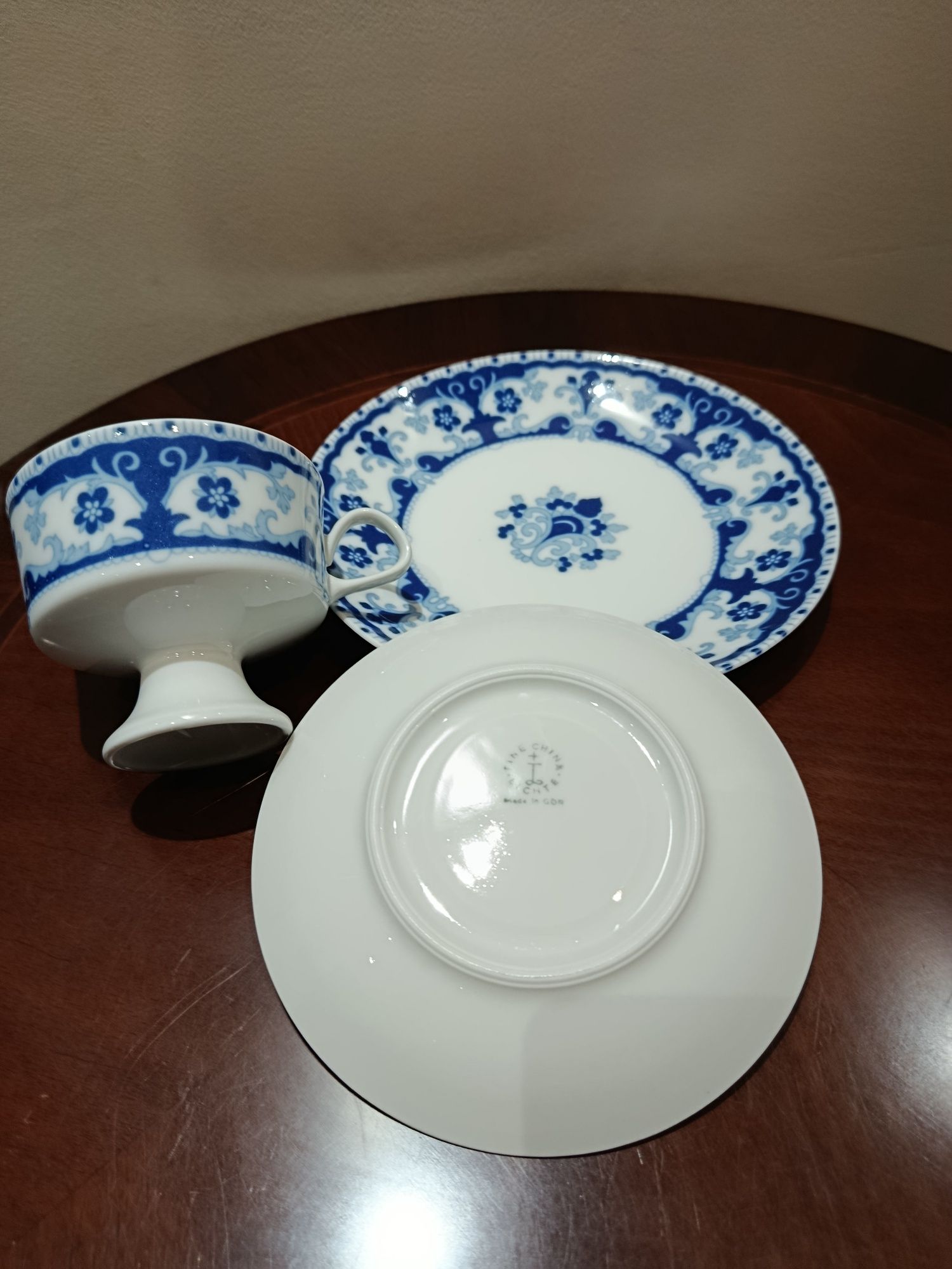 Śliczne stare trio porcelana Lichte