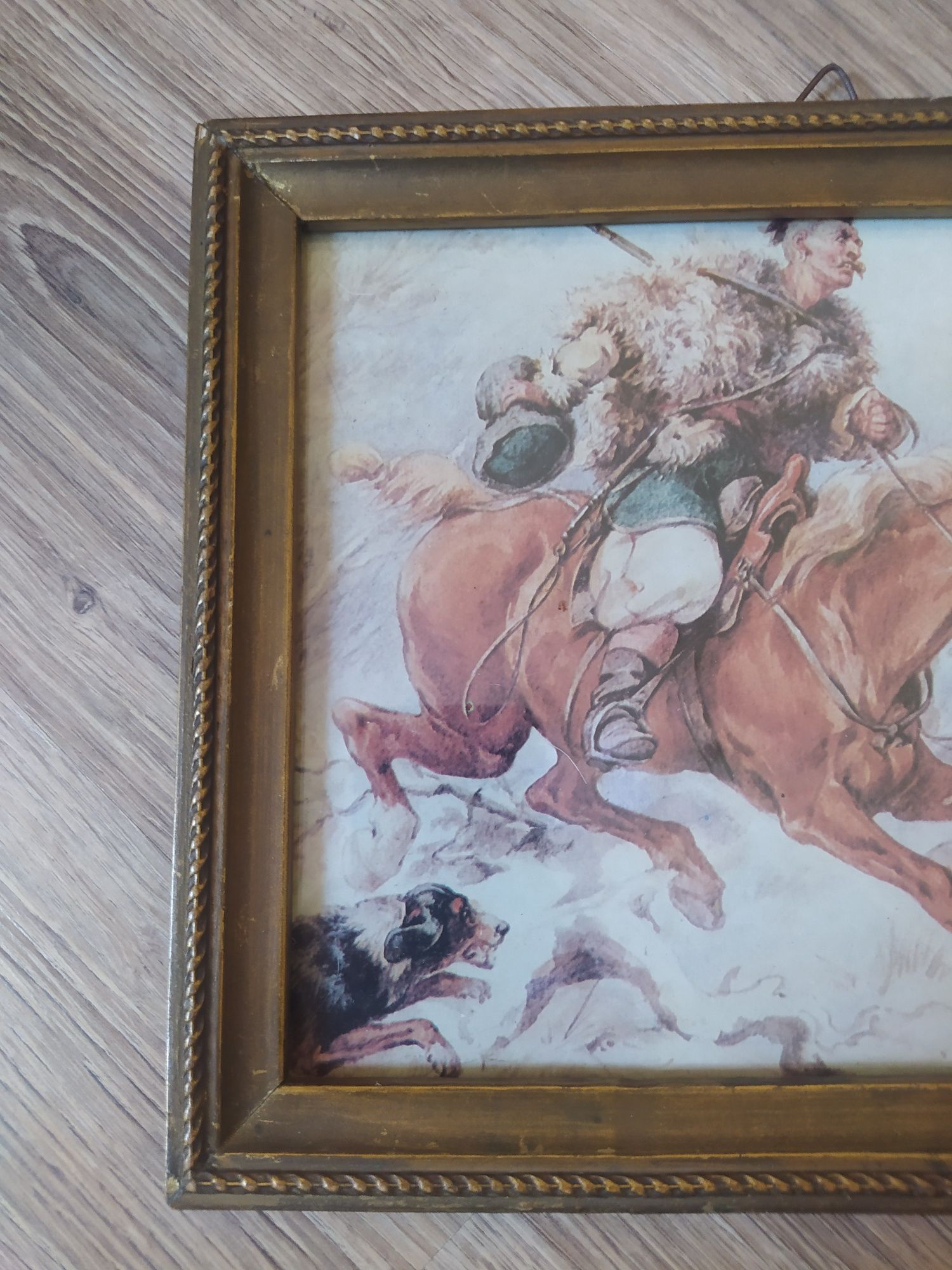 Stara drewniana klimatyczna ramka na zdjęcie/obraz 27x21