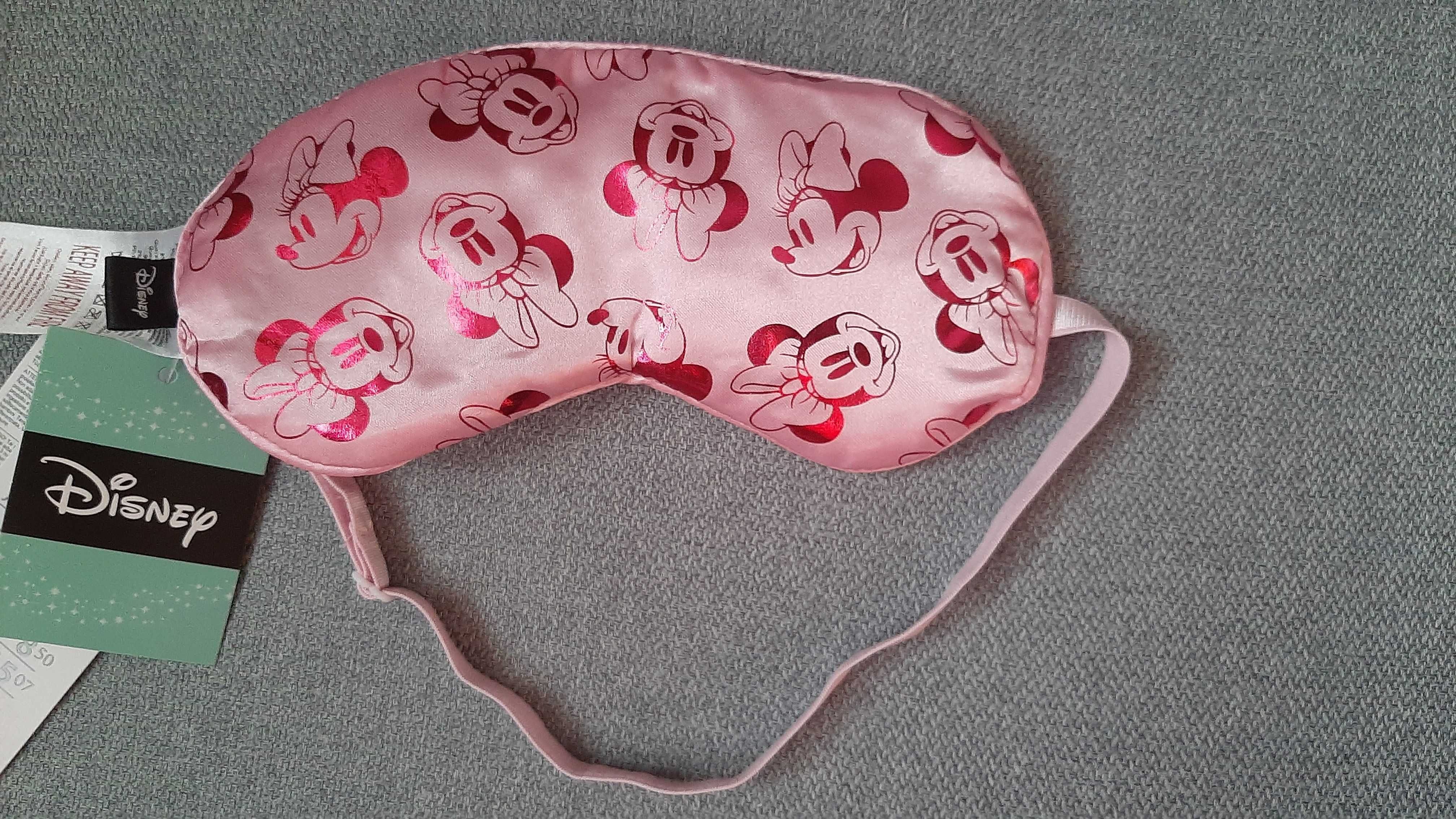 NOWA Opaska na oczy do snu spania regulowana różowa Myszka Miki Disney