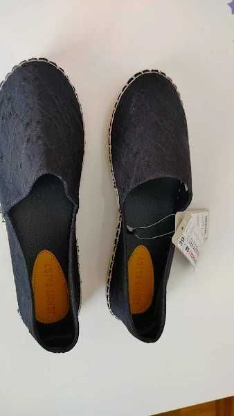 Czarne espadryle 39 Nowy z metką Fairy