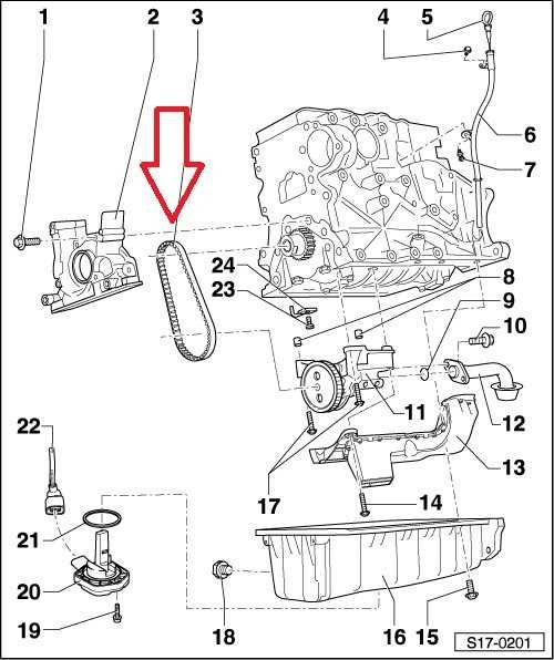 Ремінь пас масляного насоса 03L115264A VAG