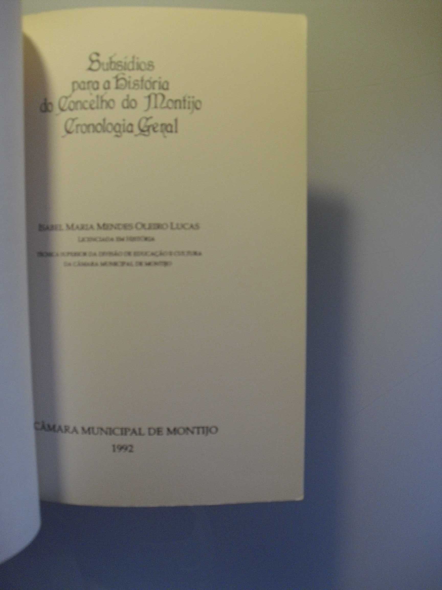 Montijo-Lucas (Isabel Maria);Subsídios para a História do Concelho