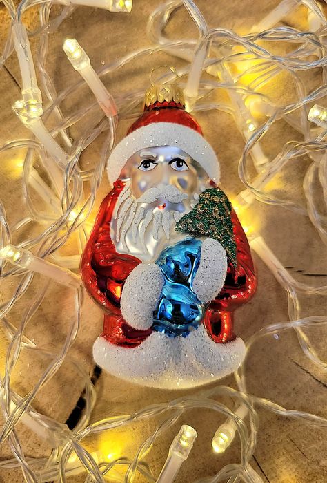 Szklana bombka Mikołaj jak PRL