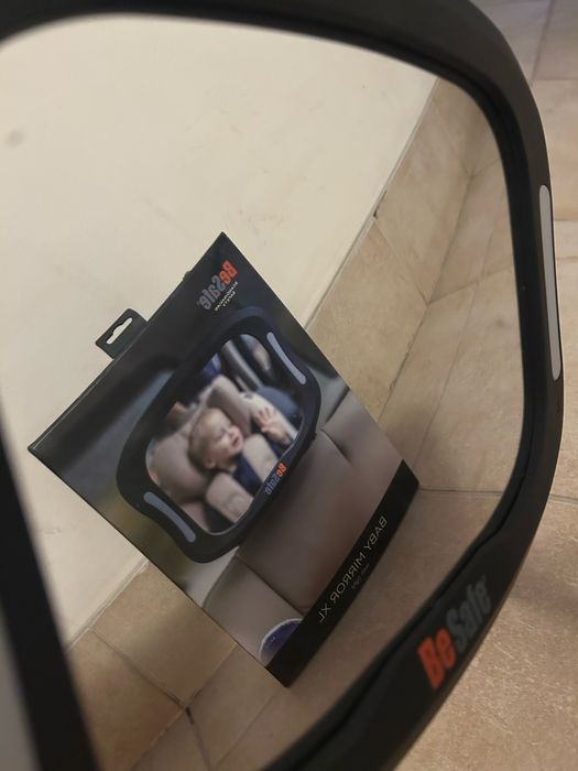 BE SAFE Baby Mirror XL +zintegrowane światło LED montowany do zaglowka