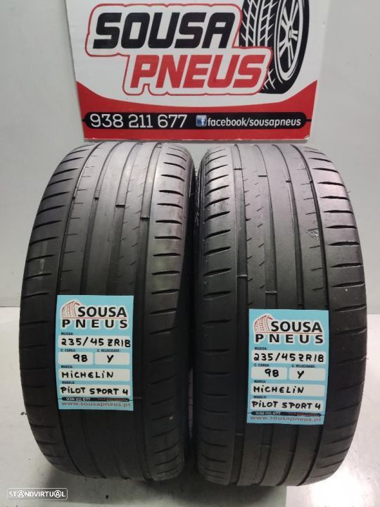 2 pneus como novos 235-45r18 michelin - oferta dos portes