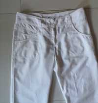 H&M białe letnie spodnie