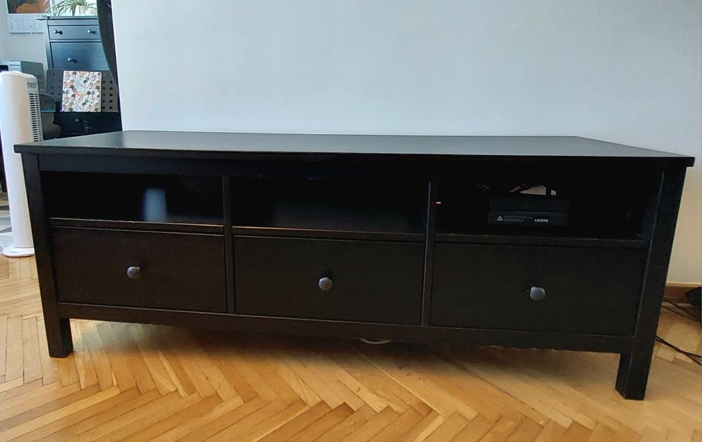 Szafka rtv Ikea Hemnes czarnobrąz