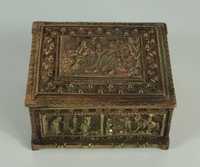 Piękna stara mosiężna szkatułka z Francji